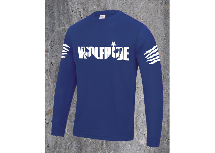 Long sleeve performance bike jersey / top with wolfride logo Long sleeve performance bike jersey / top with wolfride logo