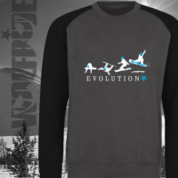 Evolution of Snowboarding baseball sweater Evolution of Snowboarding baseball sweater