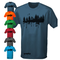 FOREST PRINT - short sleeve performance mountain bike shirt