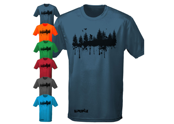 FOREST PRINT - short sleeve performance mountain bike shirt FOREST PRINT - short sleeve performance mountain bike shirt